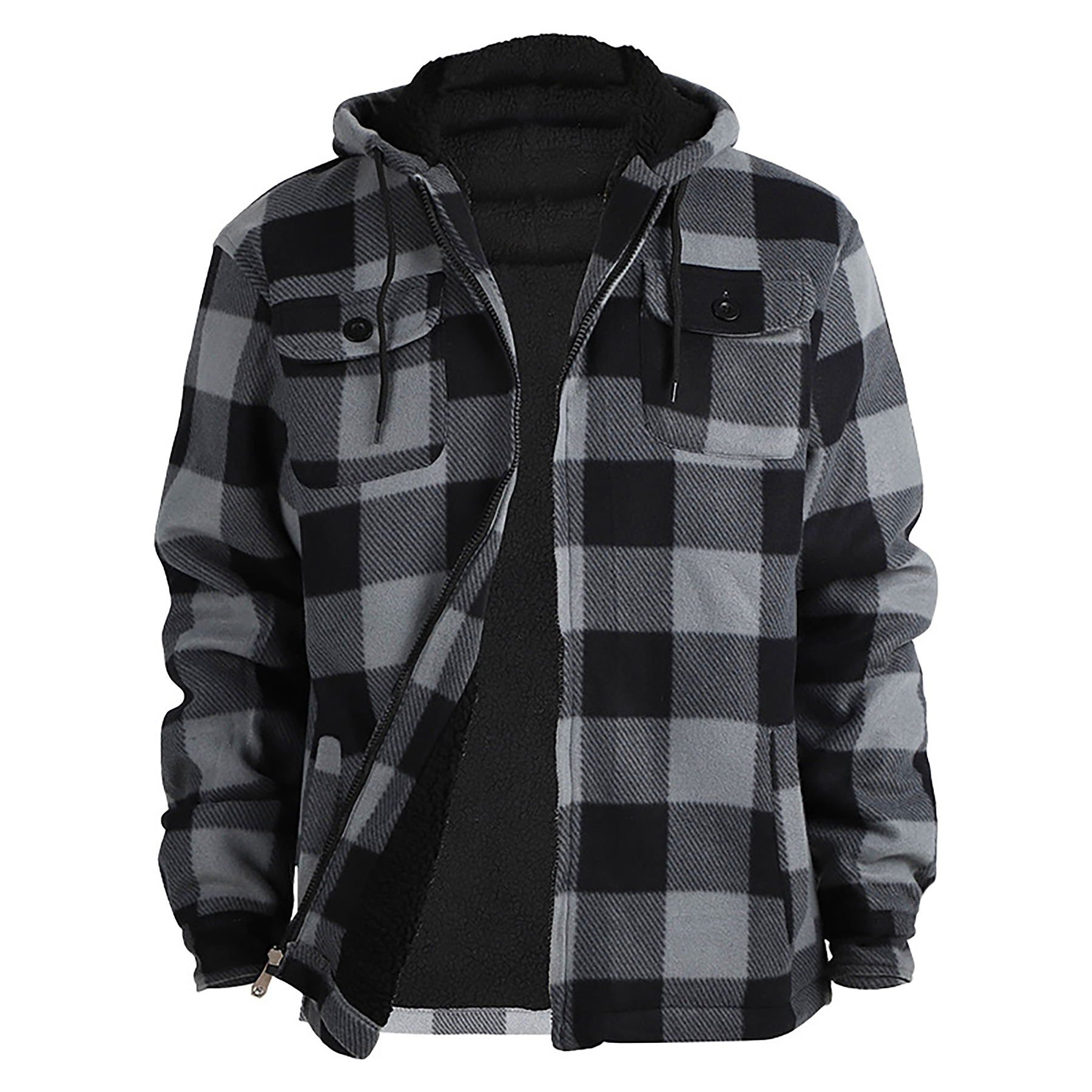 Thick Flannel Plaid Jacket 8