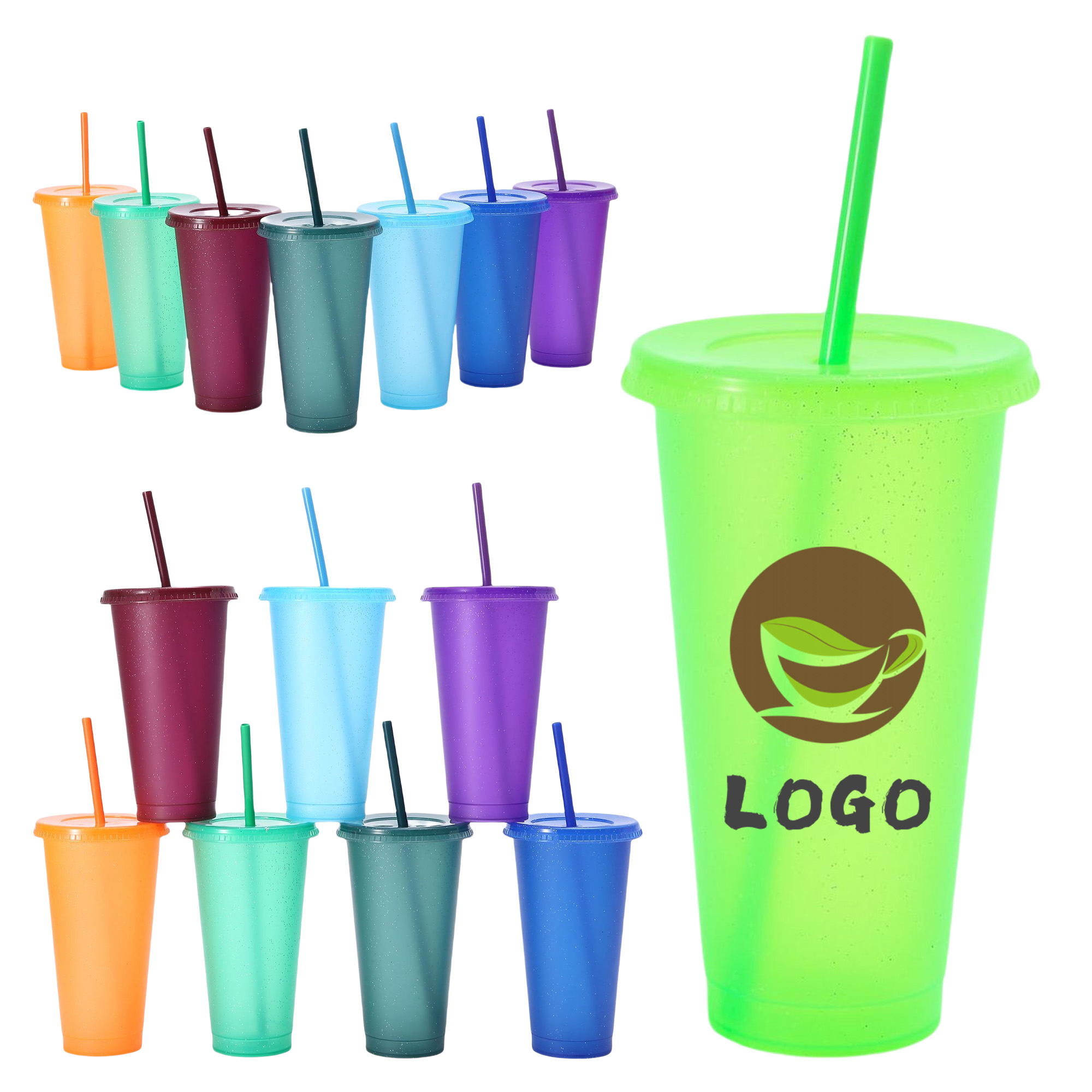 Insulated Tumbler Plastic Straw Cup 14