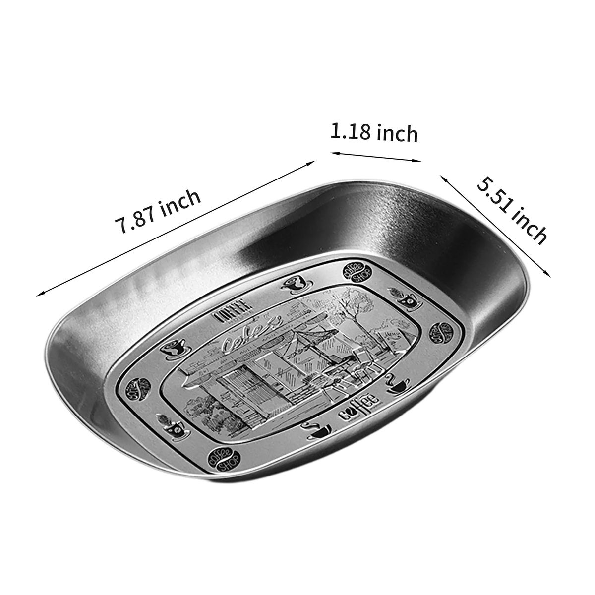 Retro Tinplate Tray with Embossed Fruit Patterns 6
