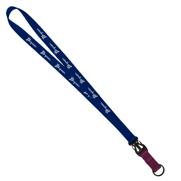 3/4" Multi color (Top and bottom) Nylon Lanyard with Plastic Slide Buckle R 330