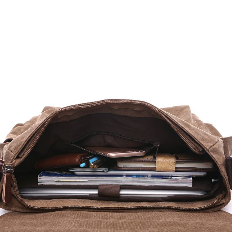 Large Canvas Messenger Bag 5