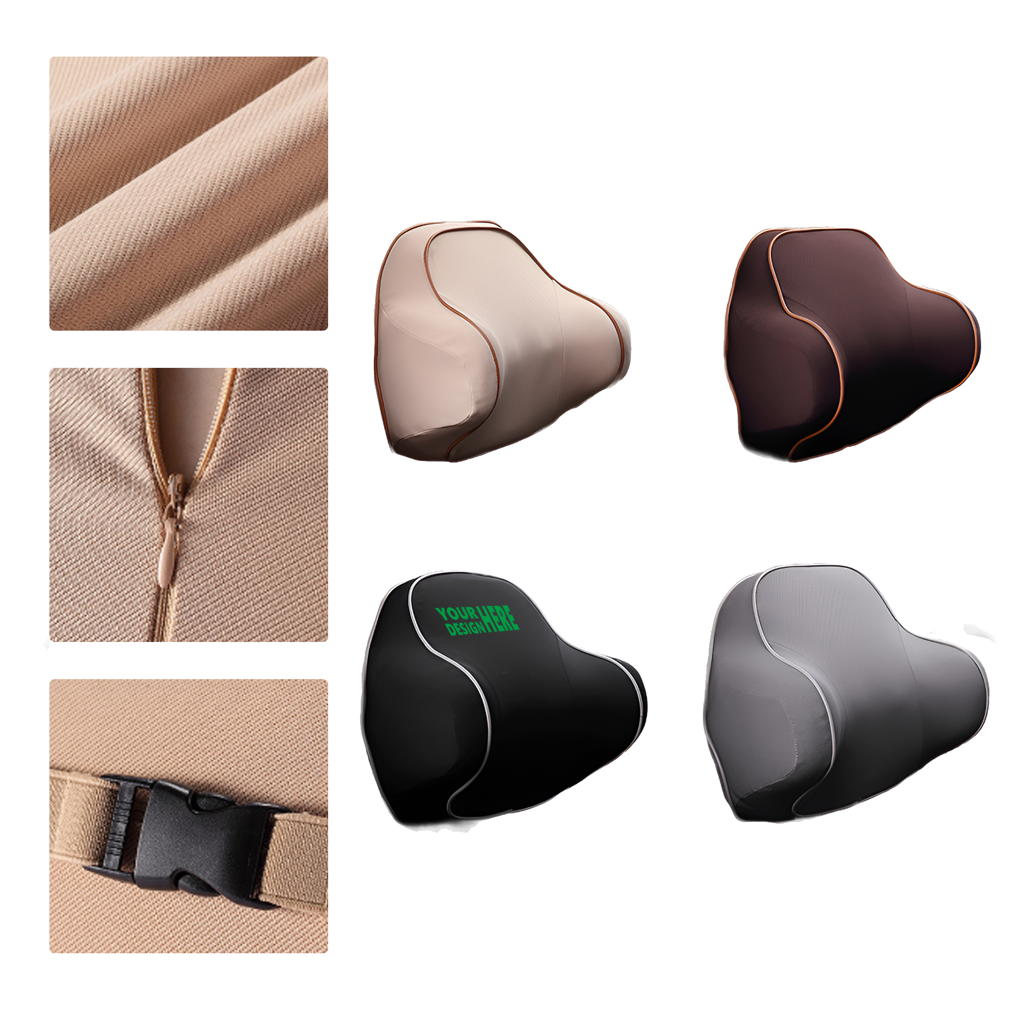 MOQ 50 Memory Foam Car Neck Support Pillow 2