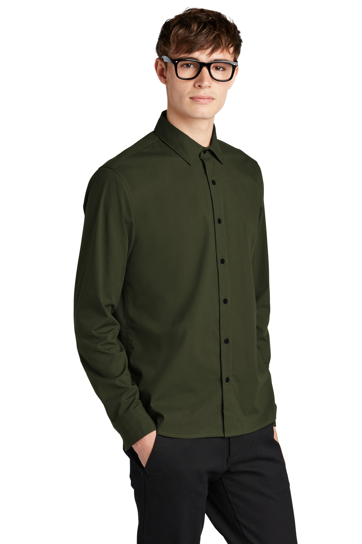 Mercer+Mettle Long Sleeve Stretch Woven Shirt MM2000 39