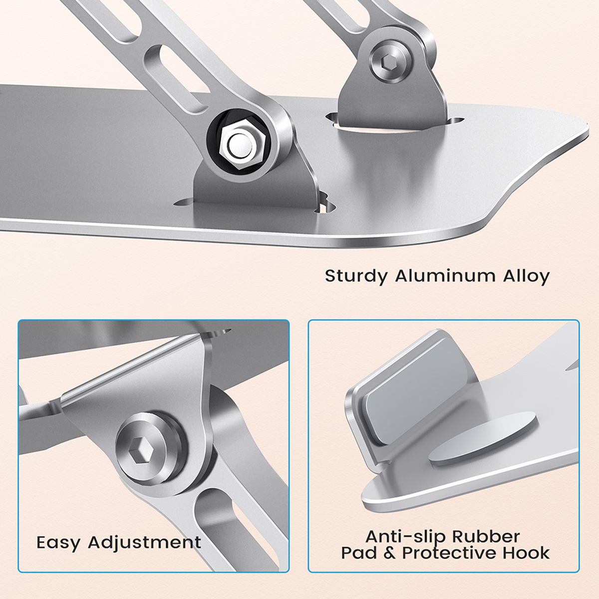 High Quality Metal Ergonomic and Adjustable Laptop Stand 5