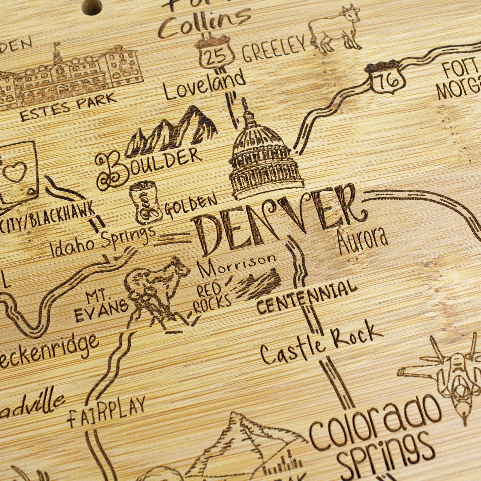 Destination Colorado Cutting & Serving Board 2