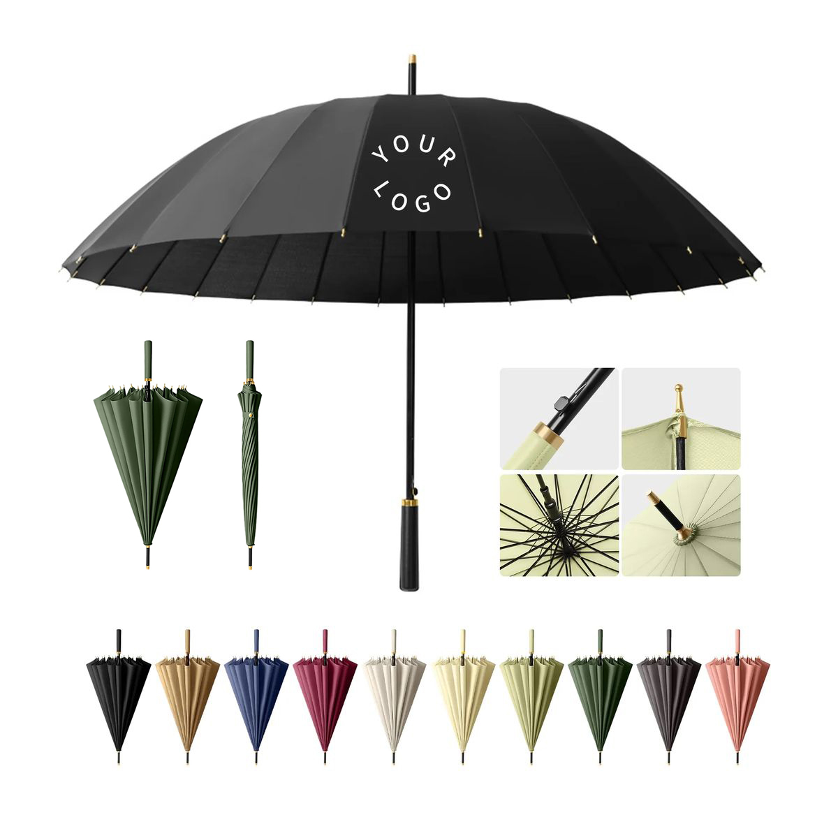 Large Percussion Cloth Umbrella for Golf or Rain Use 11