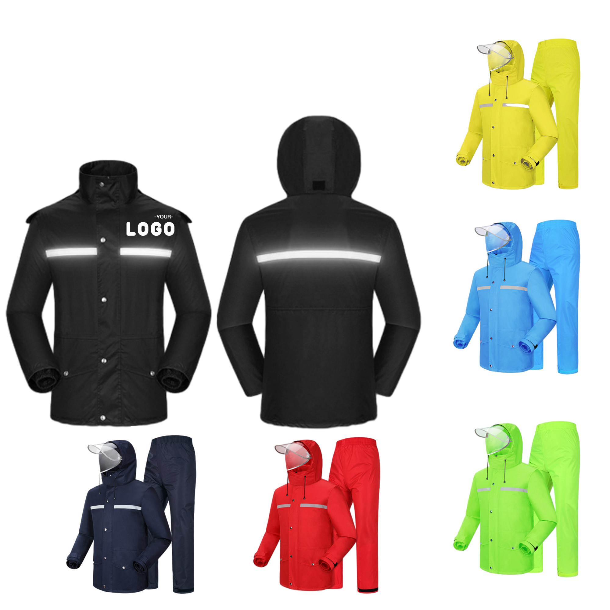 Waterproof Outdoor Rainwear Set Jacket and Trousers 1