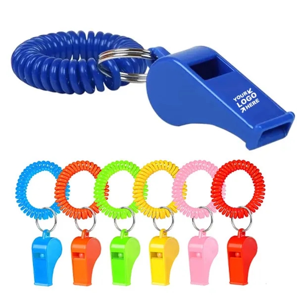 Promotional Whistle Coil Keychains 5