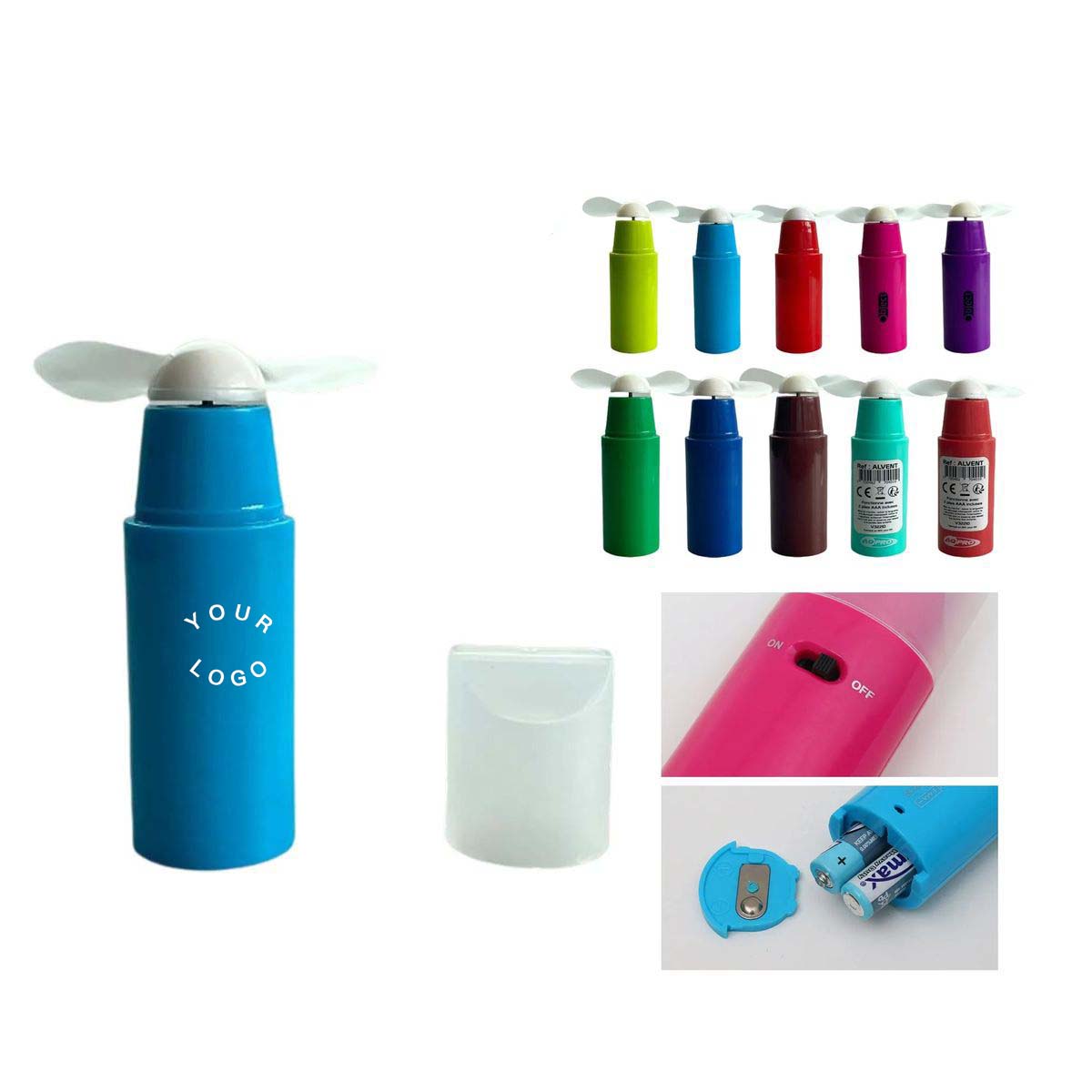 Compact Pocket Fan with Stylish Lipstick Design 1