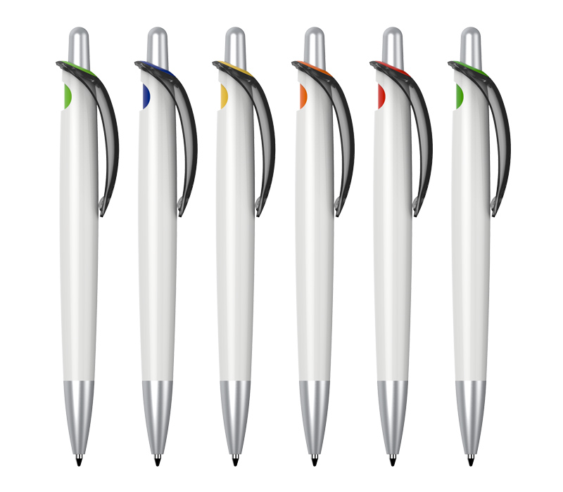 Plastic Pen with Transparent Clip 4
