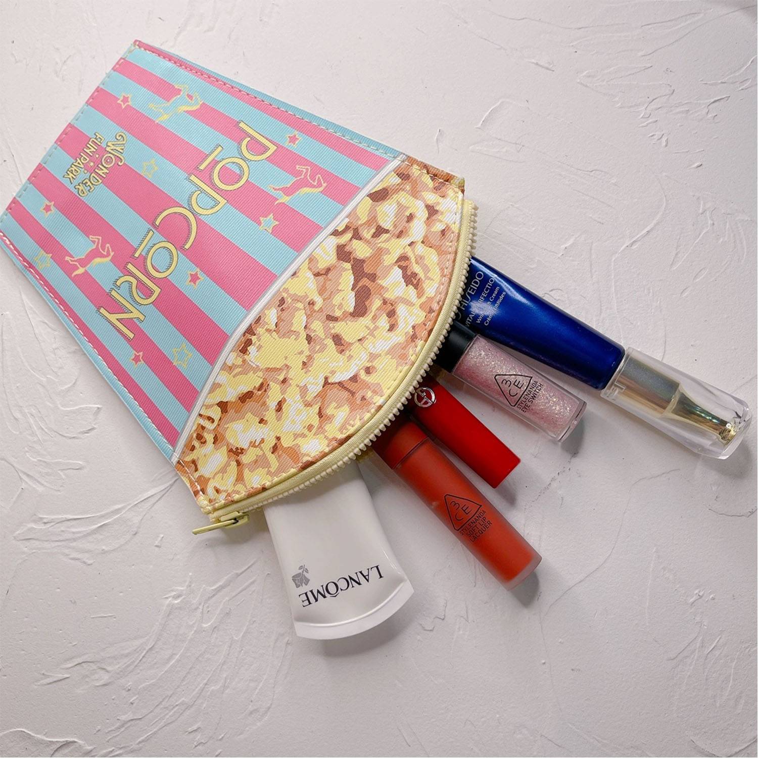 PU Leather Popcorn Bucket Cosmetic Bag 3