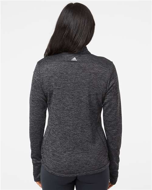 Women's Brushed Terry Heathered Quarter-Zip Pullover A285