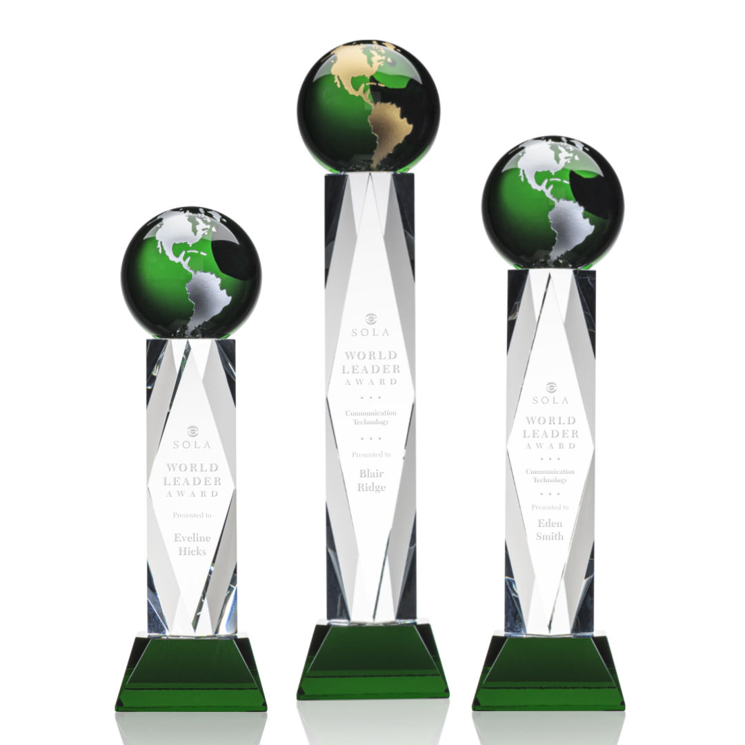 Ripley Globe Award - Green/Gold