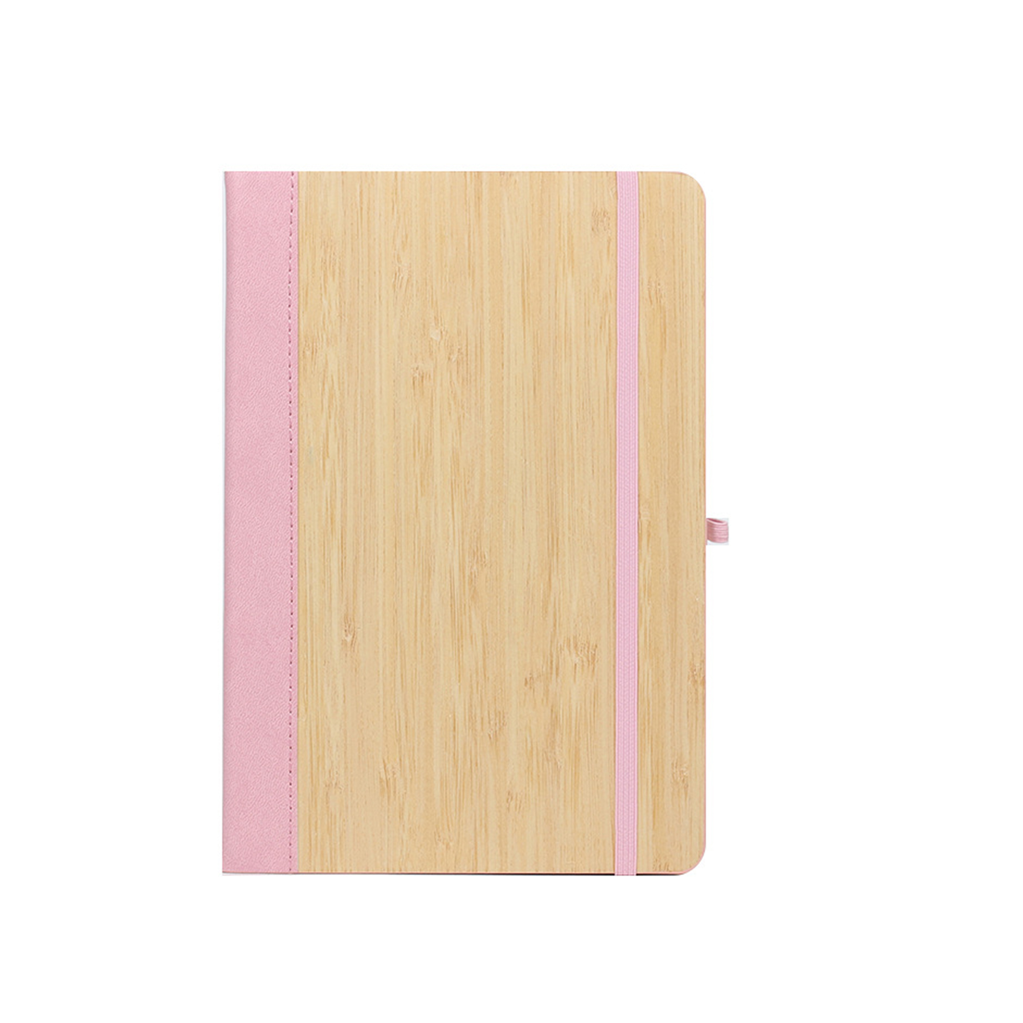 Bamboo Cover Writing Journal With Elastic Closure 8