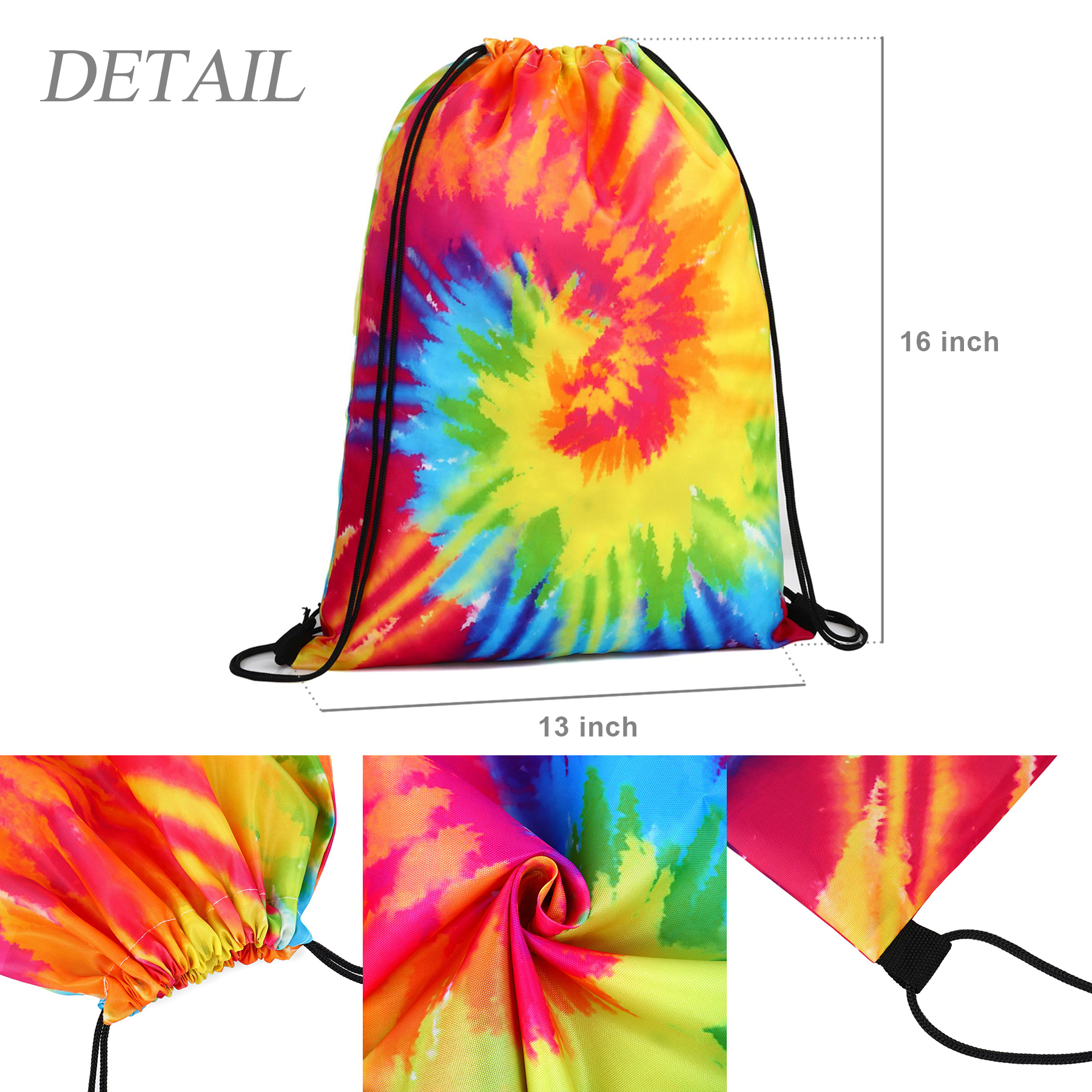 Tie Dye Drawstring Backpack 3