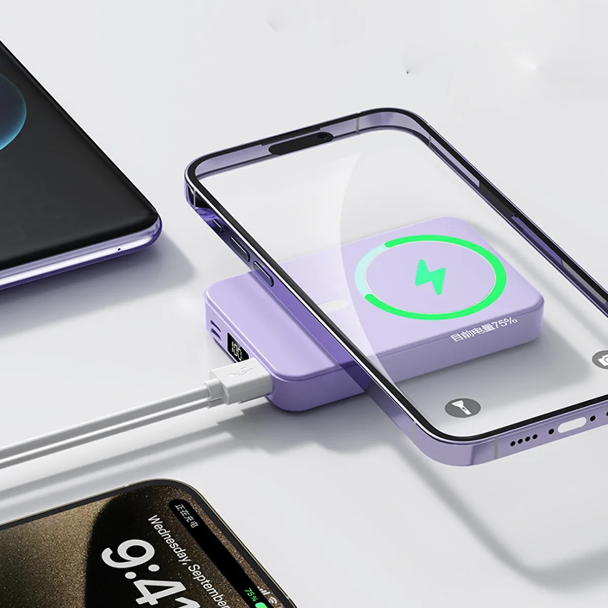 Magnetic Wireless Power Bank With Fold-Out Stand 4
