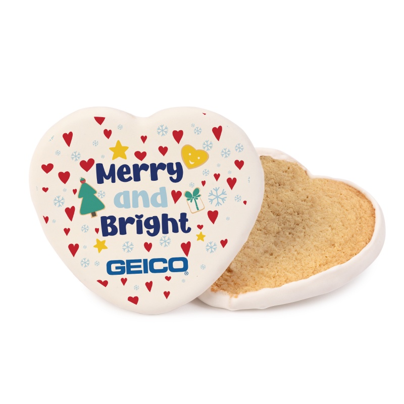 3" Iced Full Color Vanilla Cookie- Heart 6