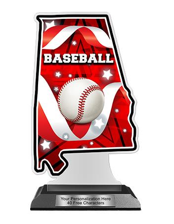 State Acrylic Trophy: 6" Alabama Shape (Event type 1