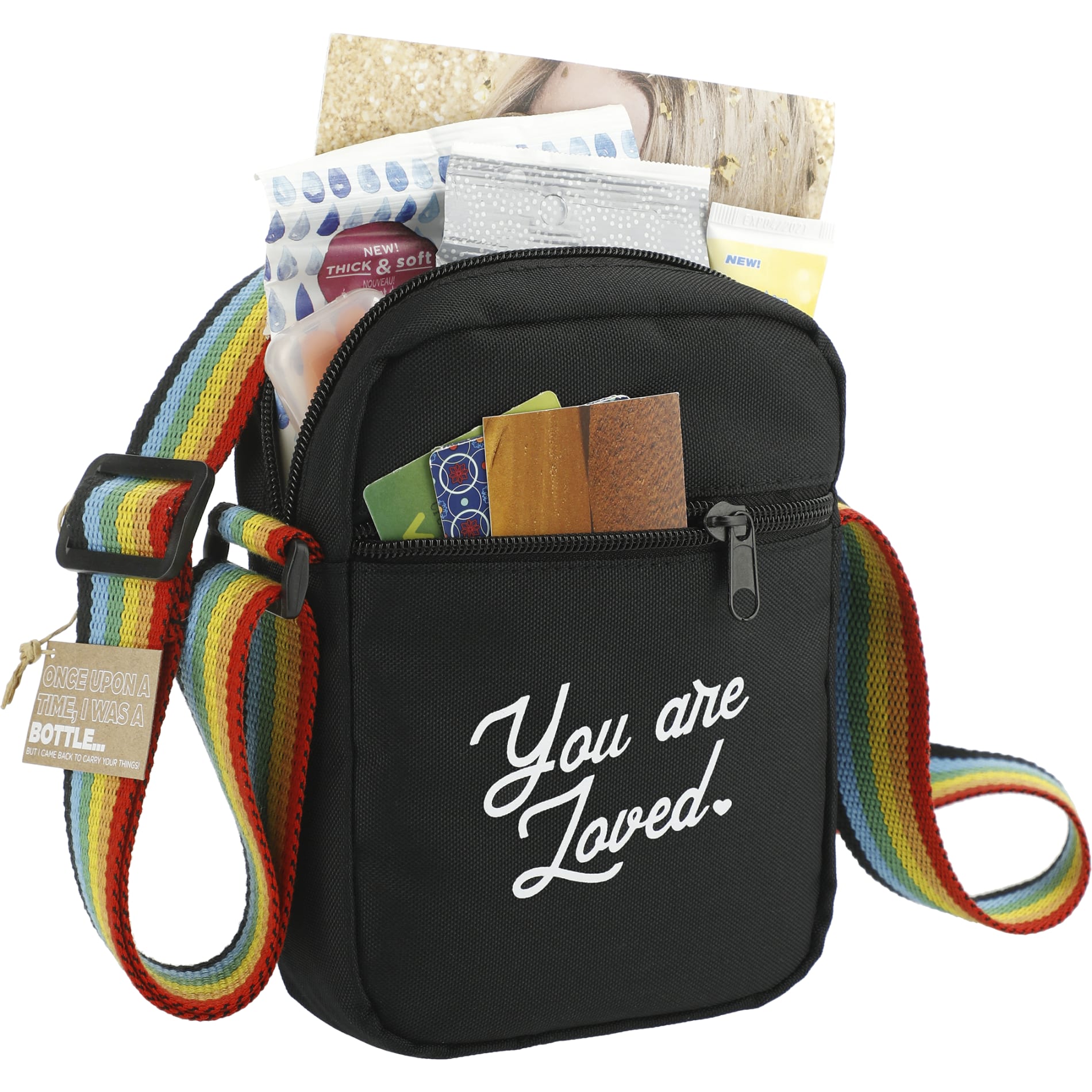 Rainbow RPET Crossbody Tote 26
