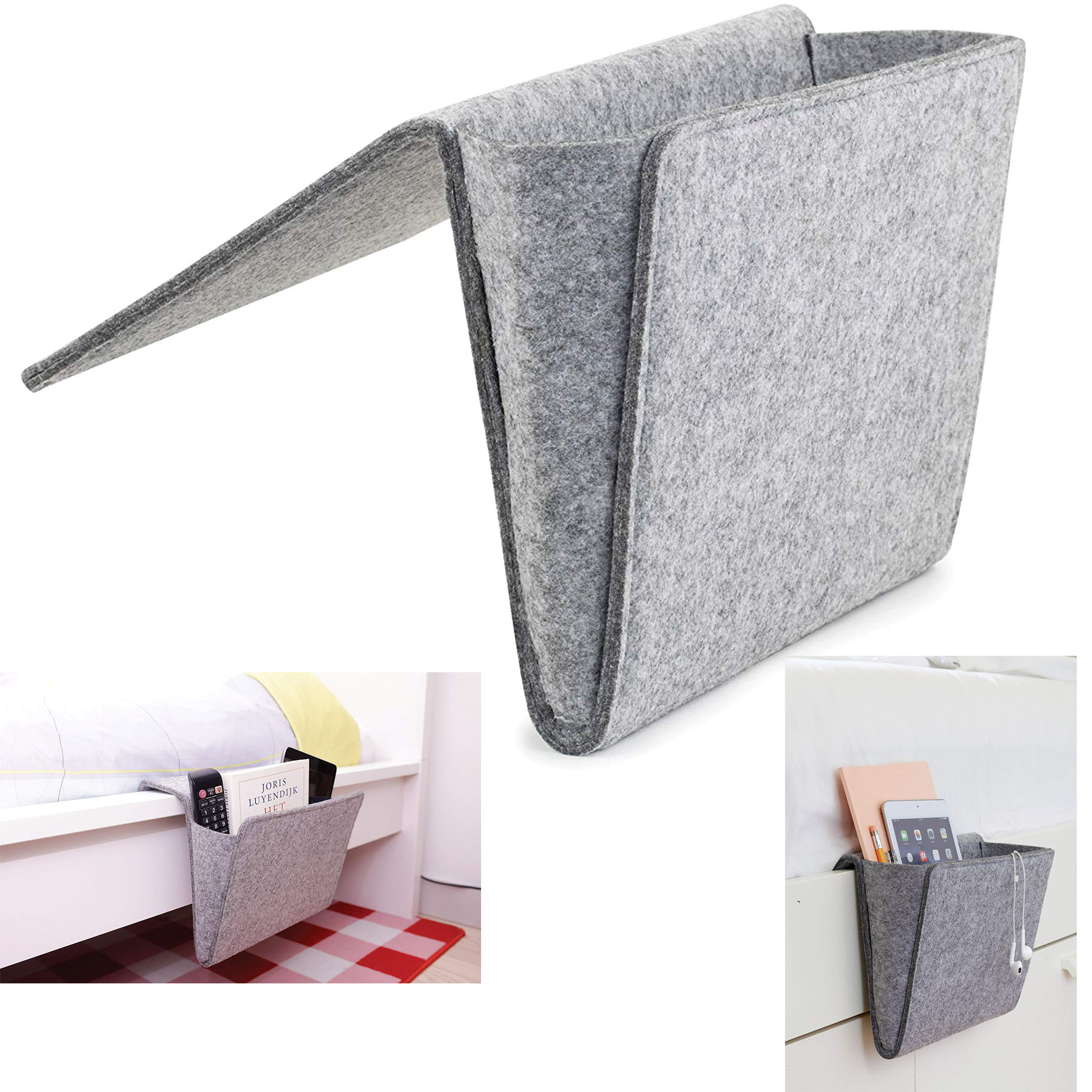 Felt Bed Caddy Storage Organizer Bedside Pocket