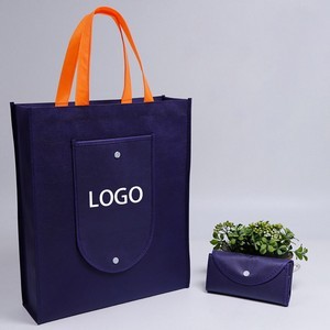 Foldable Non Woven Tote Bag With Pocket 6