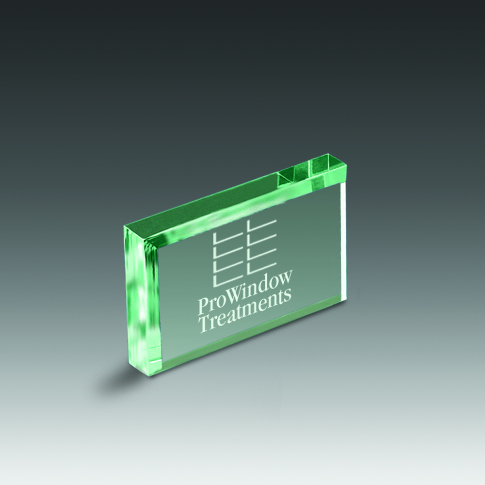 Straight Bevel Paperweight (4"x2") 2