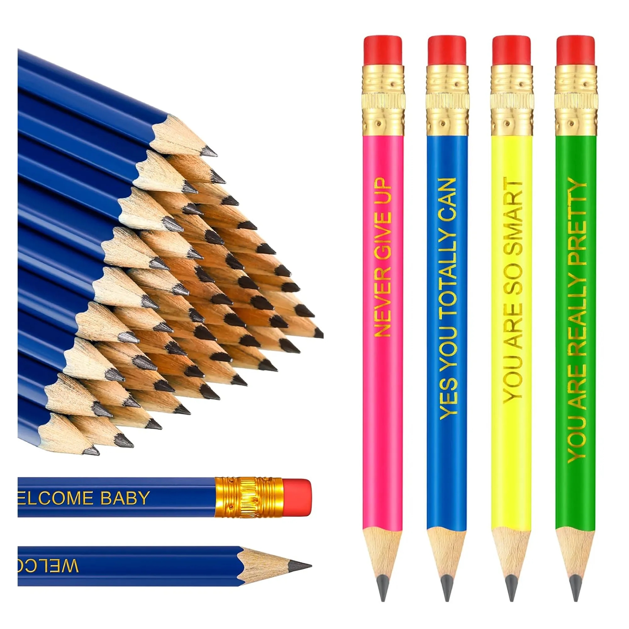 Golf Wooden Pencils with eraser 2