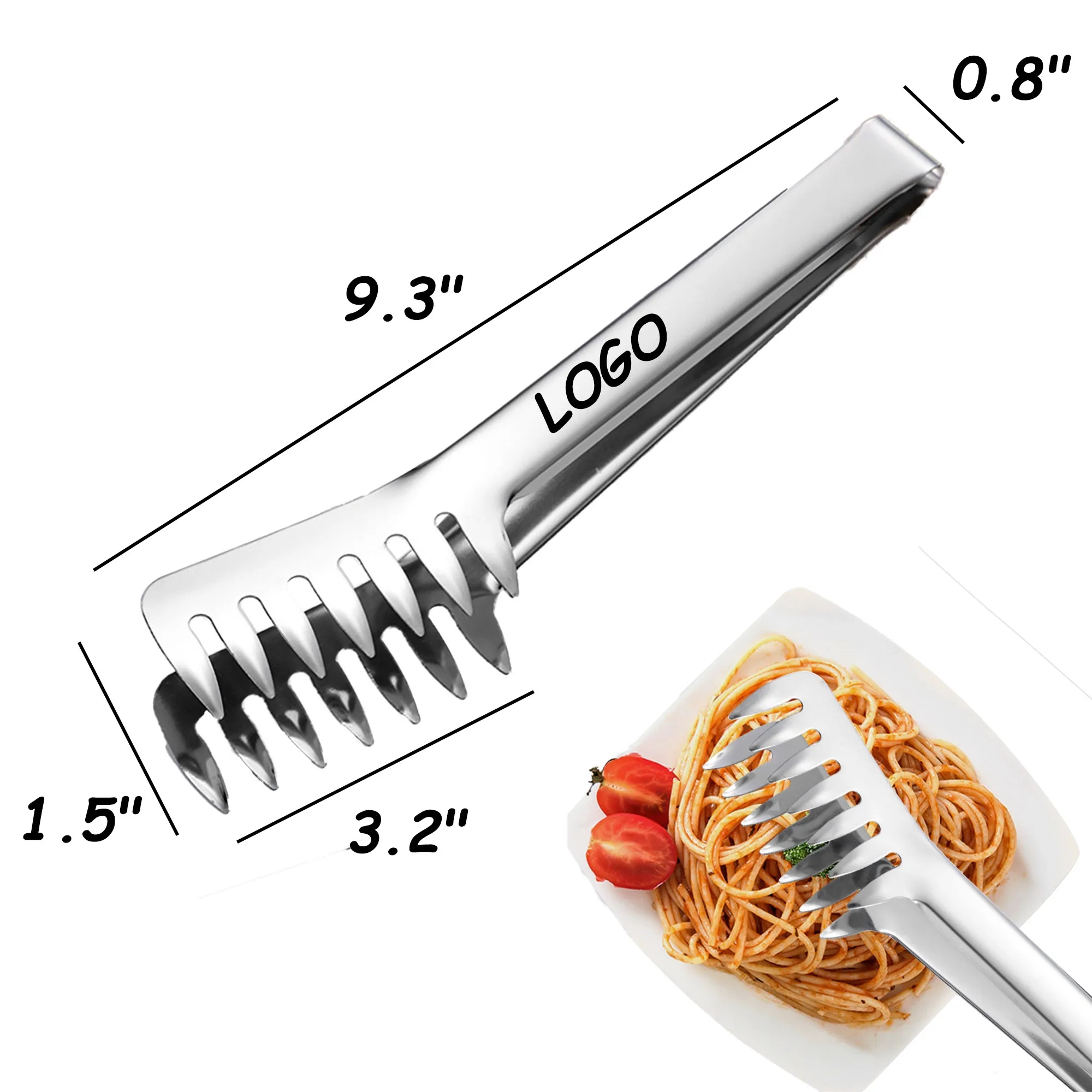 MOQ 10 Stainless Steel Food Tongs Cutlery BBQ Supply 3
