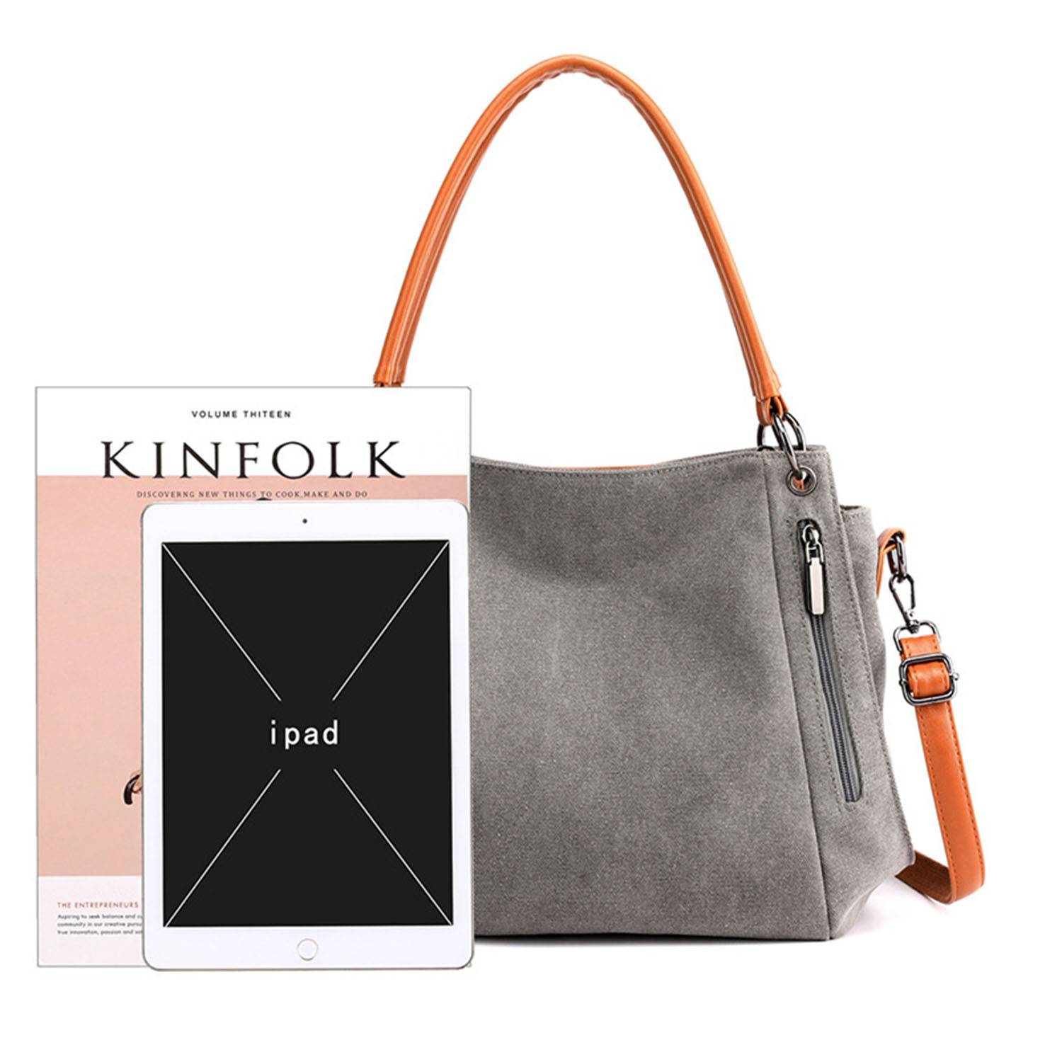 Large Capacity Simple Canvas Crossbody Bag 6