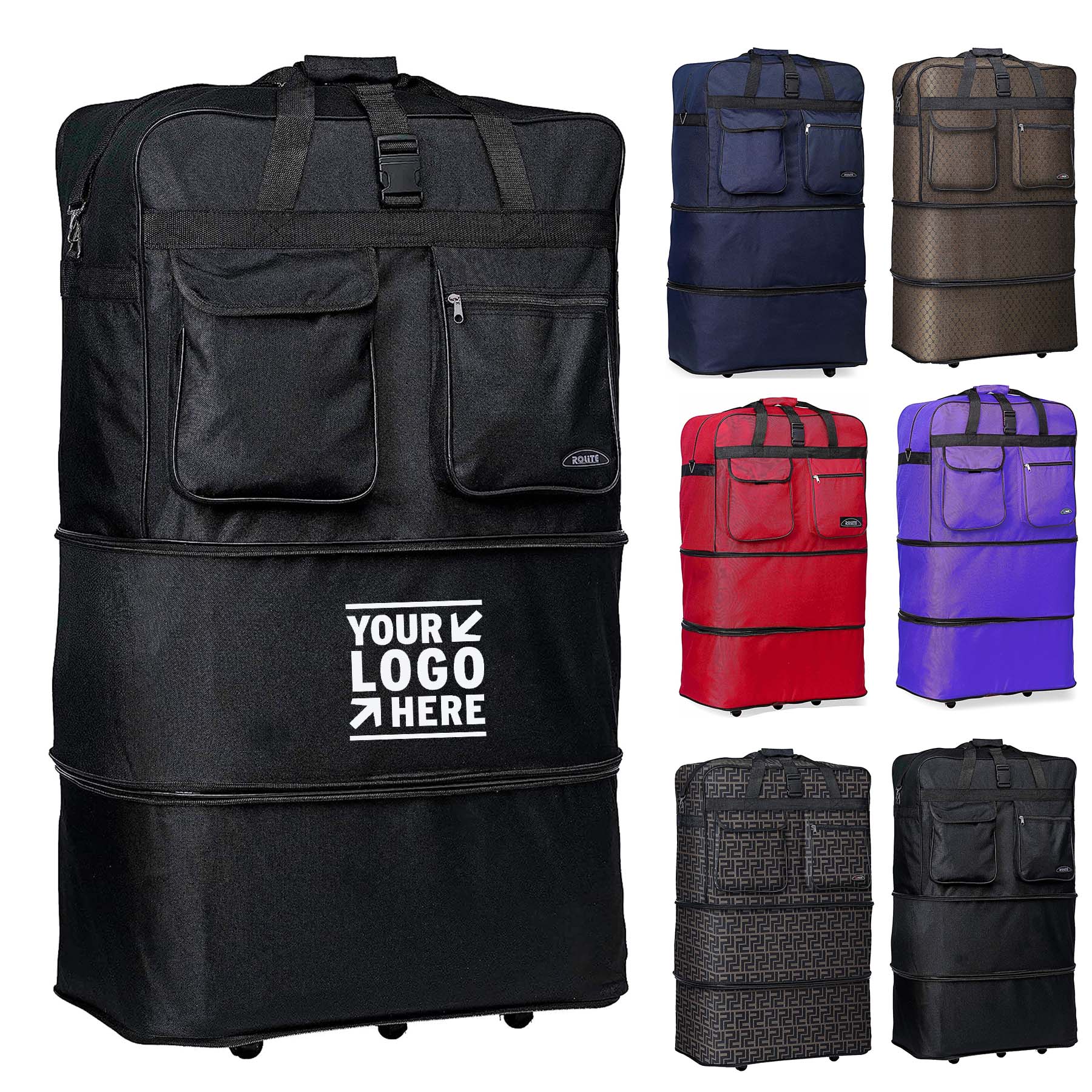 600D Polyester Large Capacity Sturdy Expandable Foldable Lightweight Luggage Duffle Bag 2