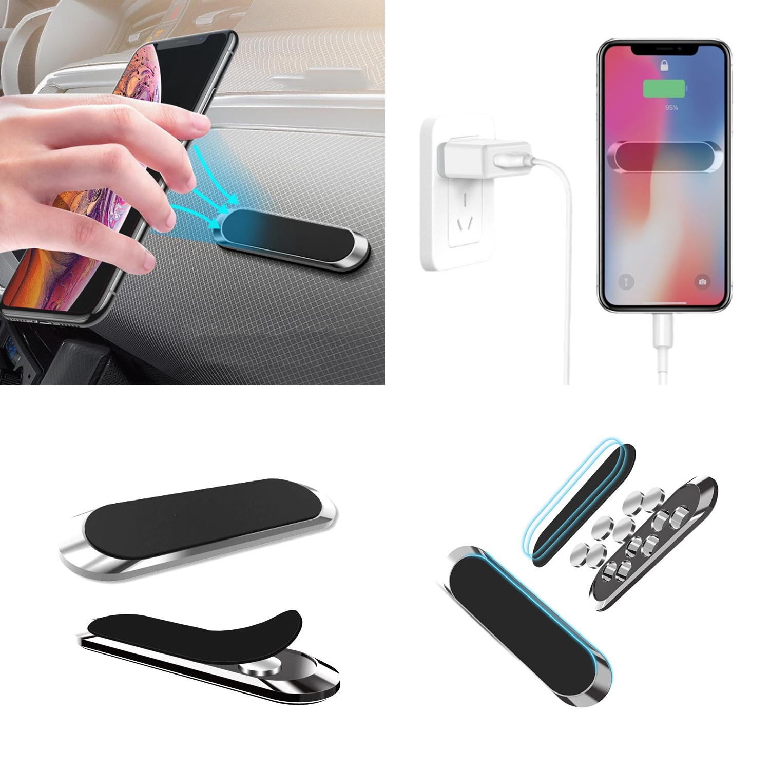 Magnetic Strip Car Phone Mount 4