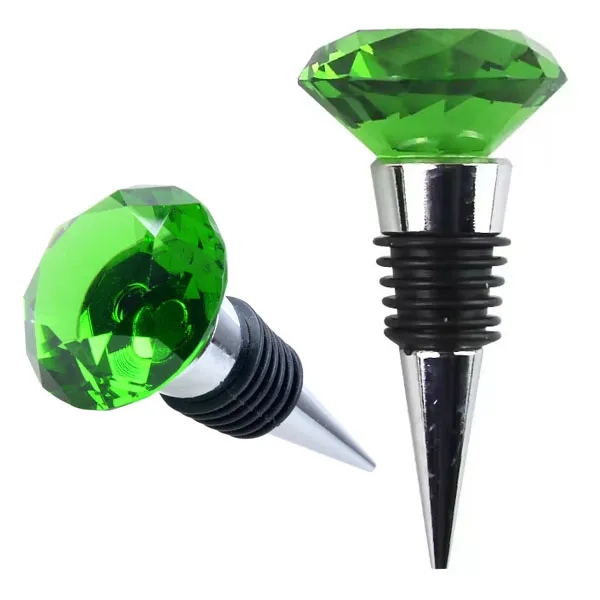 Colored Crystal Diamand Cut Wine Stoppers 7