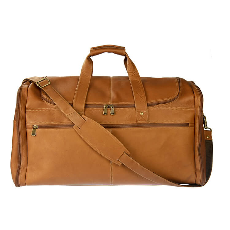 Mendoza - Large Leather Duffle Bag with U-Shape Zipper 6