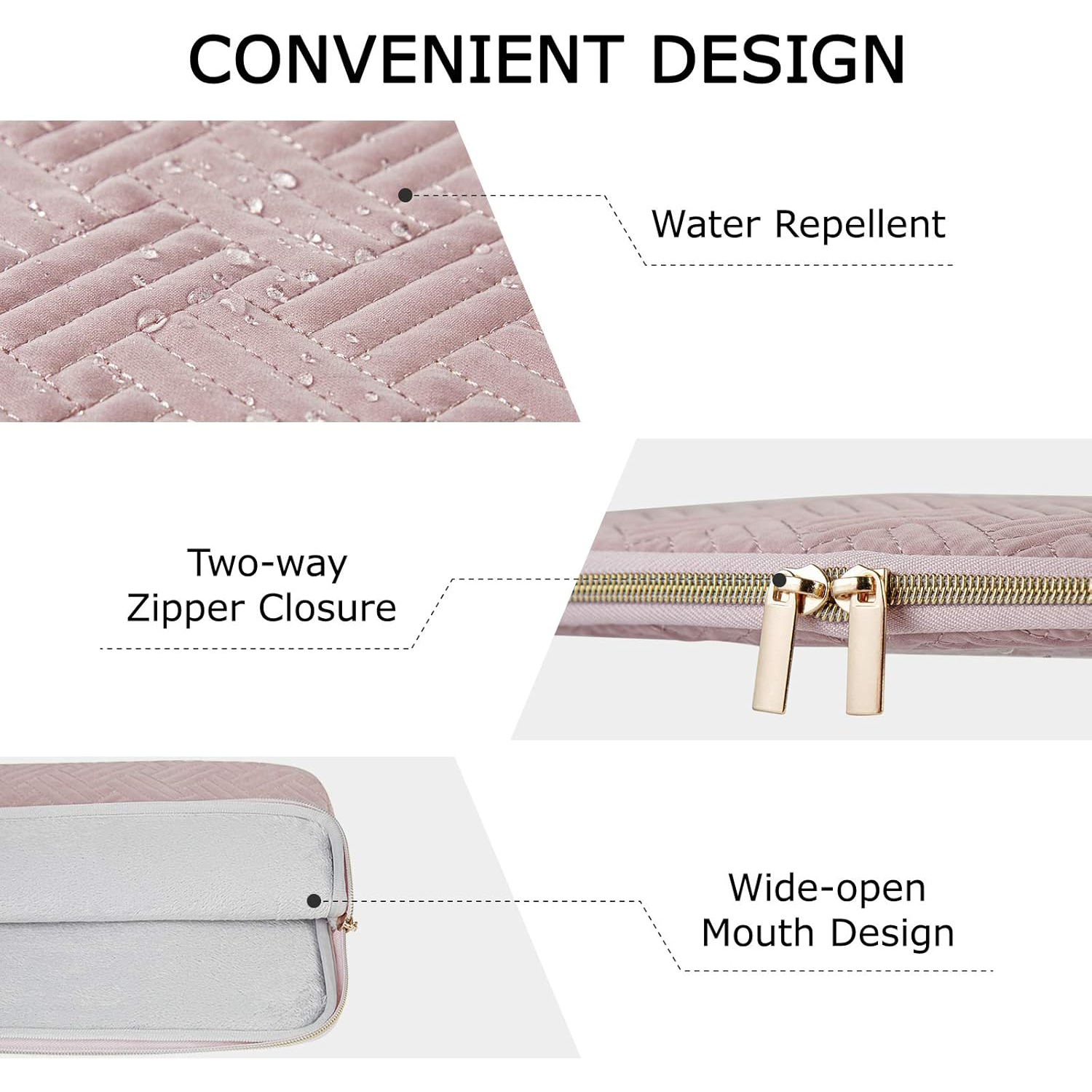 13" Waterproof Oxford Laptop Sleeve w/ Pockets 4