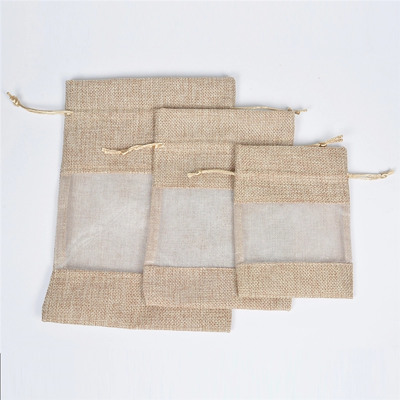 Organza Jute Burlap Drawstring Gift Bag 11