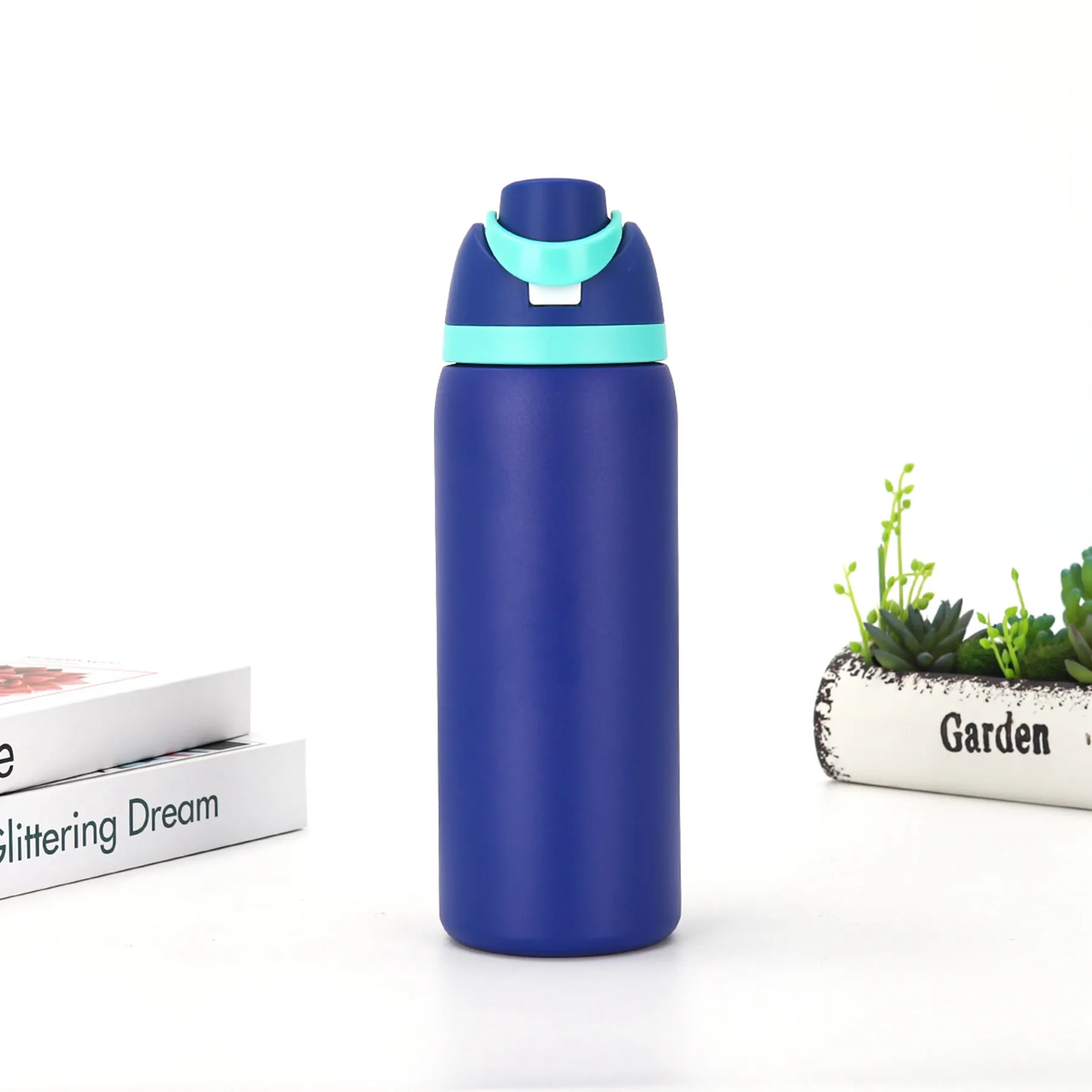24 Oz. Leak Proof Spout Lid Water Bottle with Straw, custom water bottle with logo imprint 8