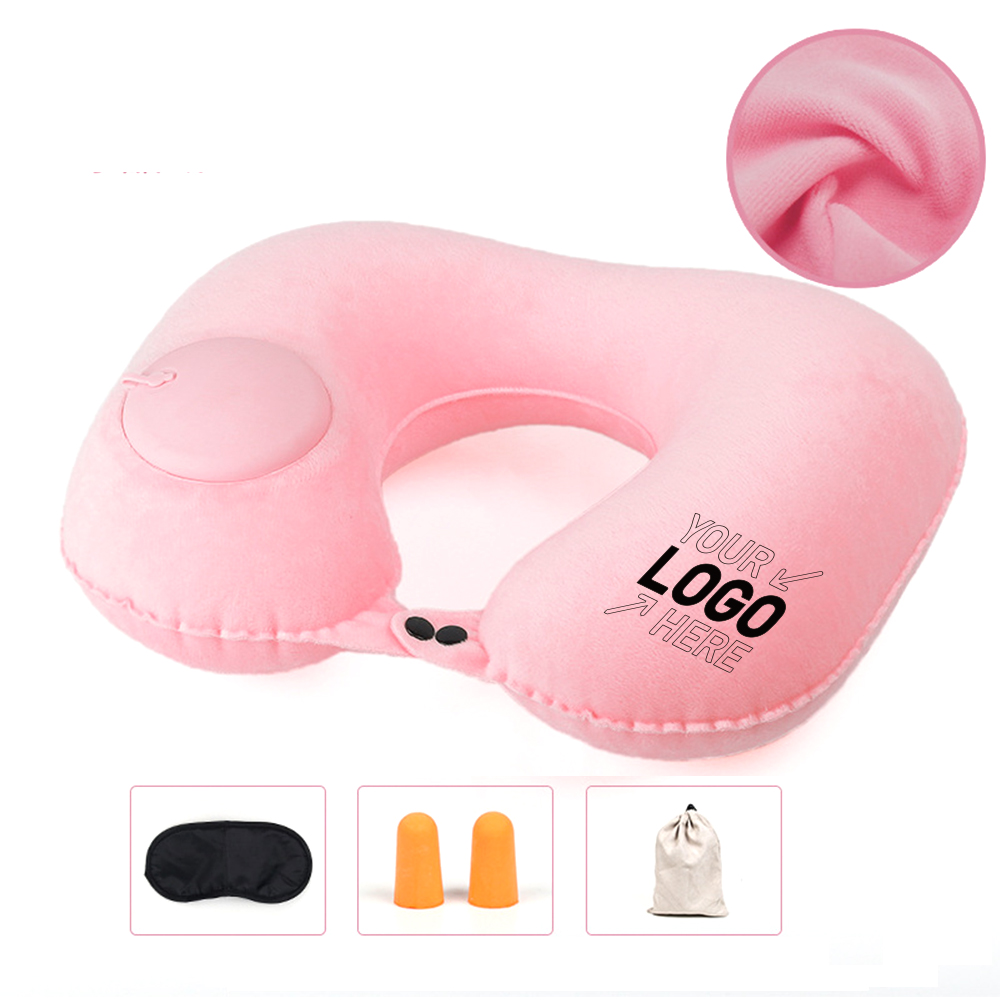 Inflatable Neck Travel Pillow Rest Air Cushion Lightweight 4