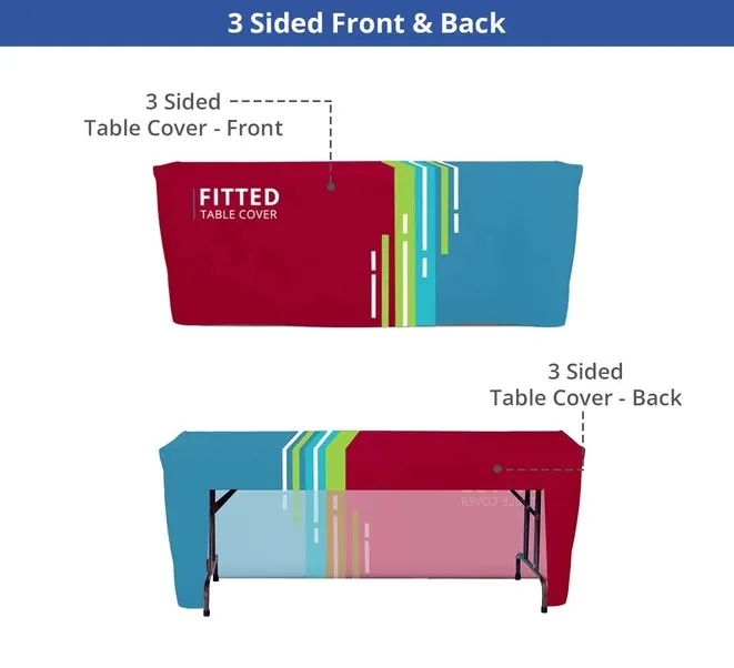 Fitted Table Cover - 3 sided (4ft x 2.5ft) 1