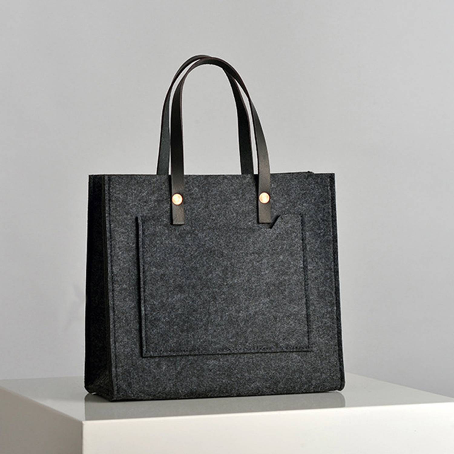 Felt Tote Bag W/ Handle, custom tote bag with logo imprint 6
