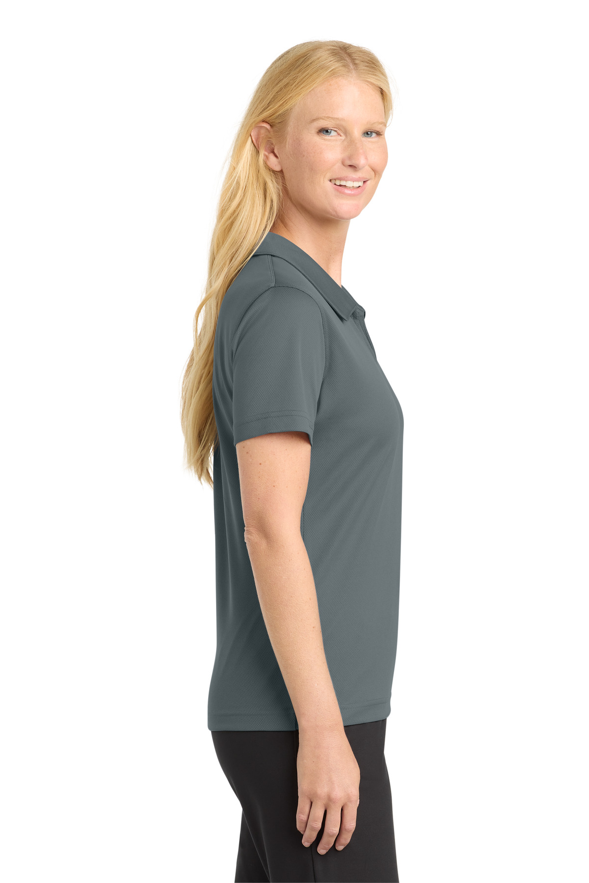 Sport-Tek Women's Dri-Mesh V-Neck Polo. L469 74