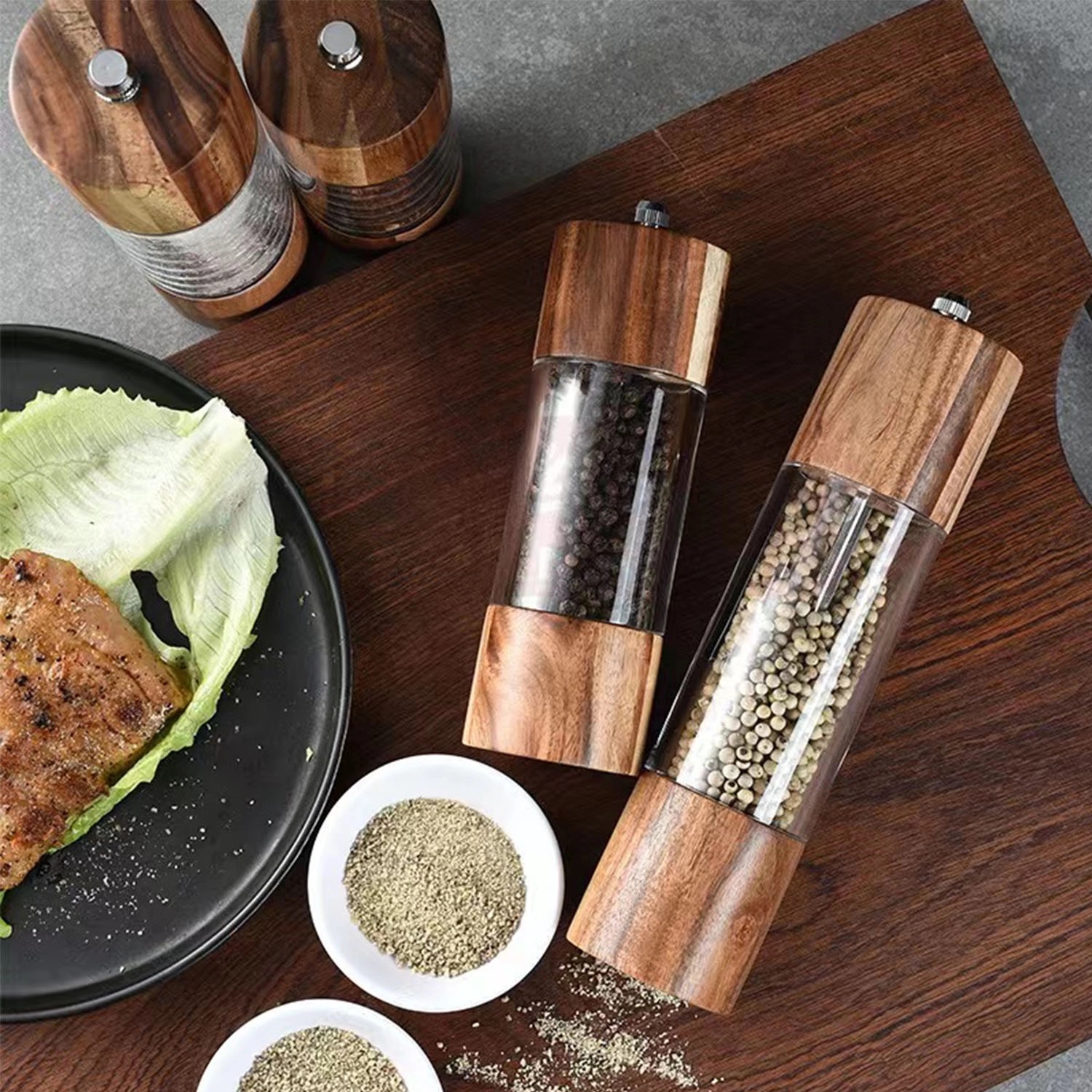 Acrylic Manual Grinder Pepper Mill 2
