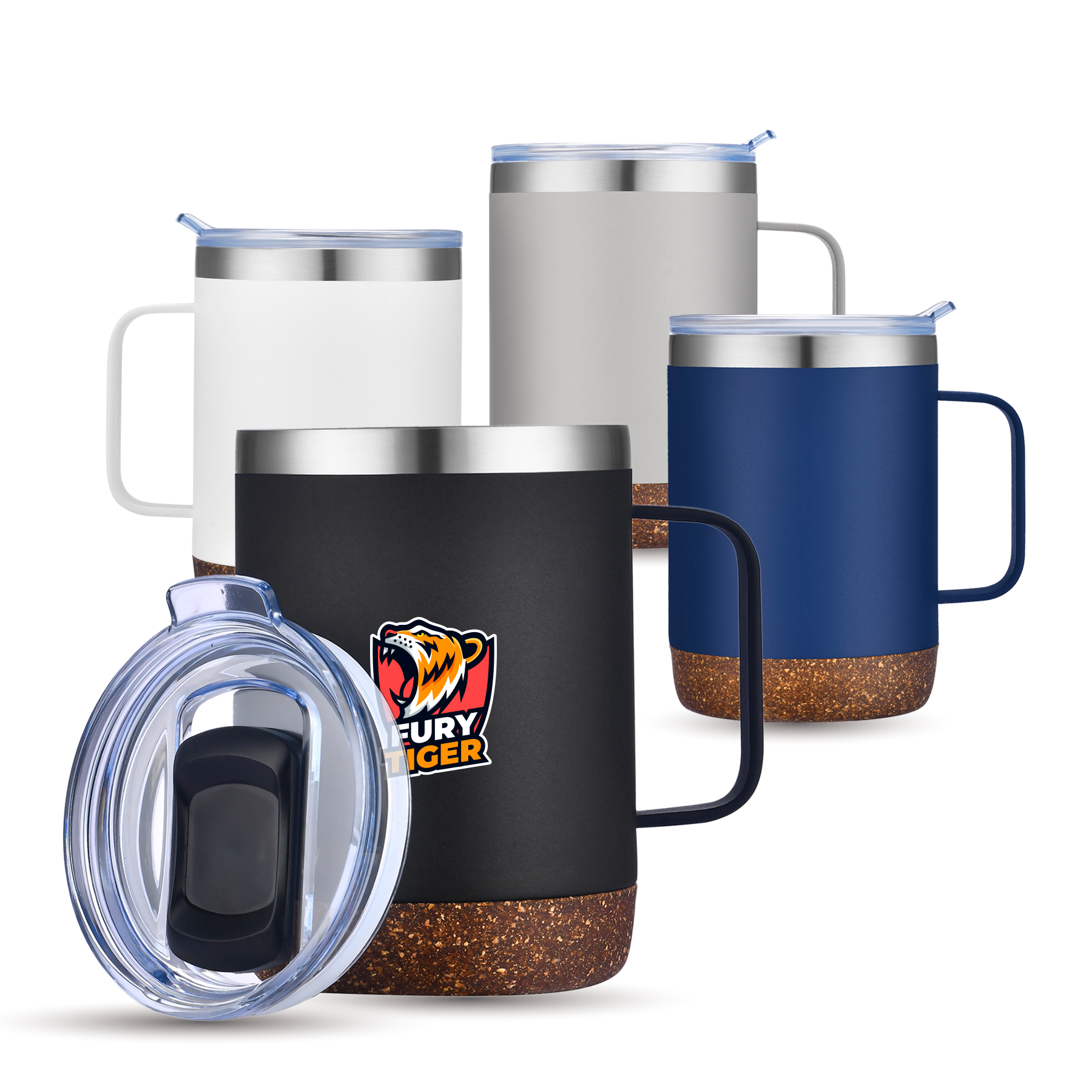 12 OZ. Vacuum Mug with Cork Bottom 1