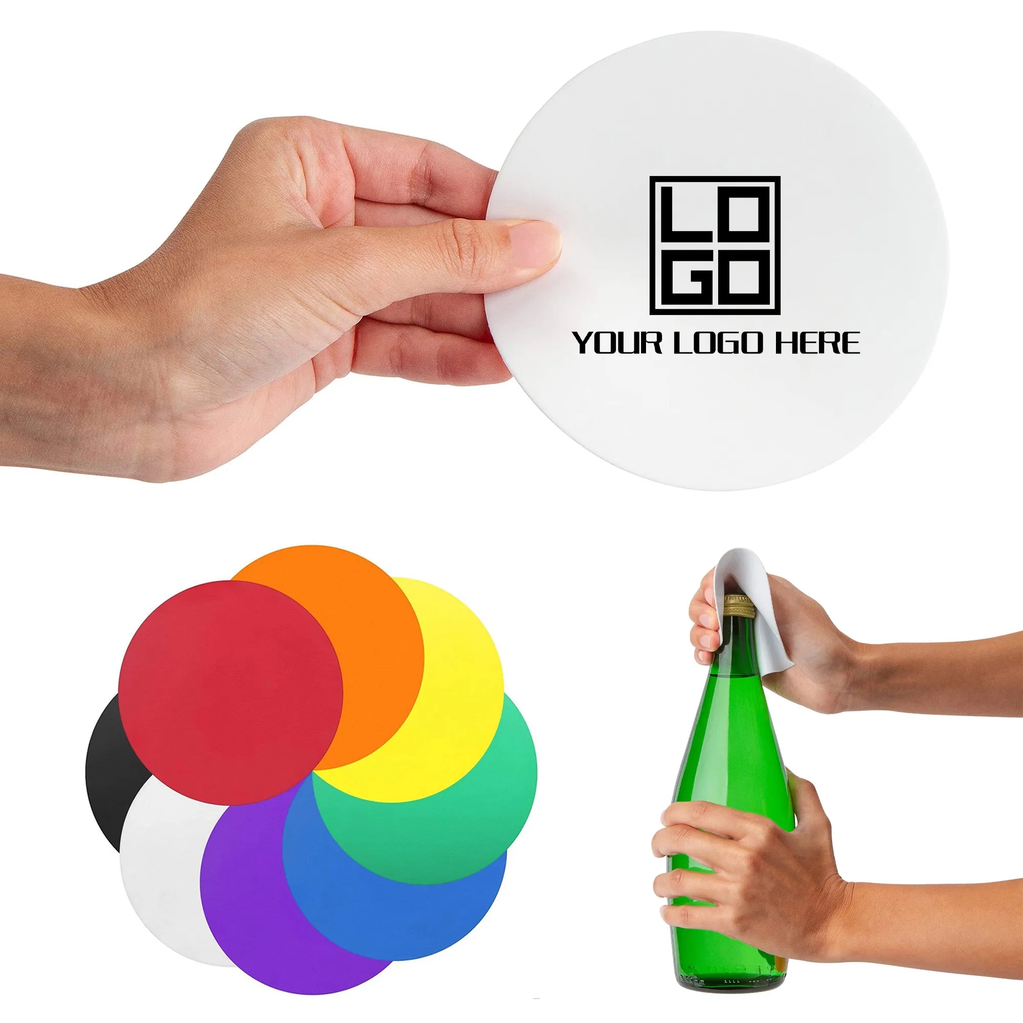 Silicone Bottle Opener Coaster