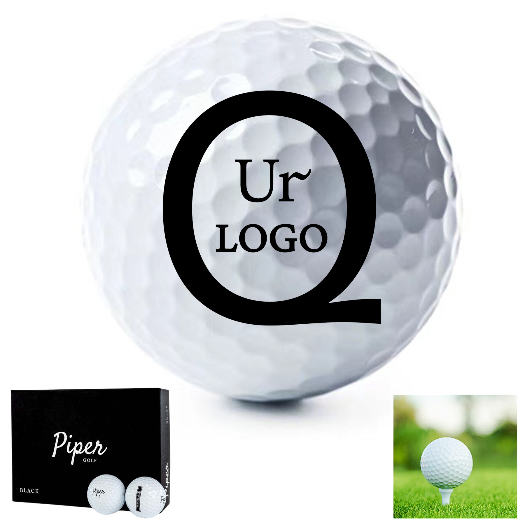 Exquisite Black Cardboard Box Packaged Golf Balls