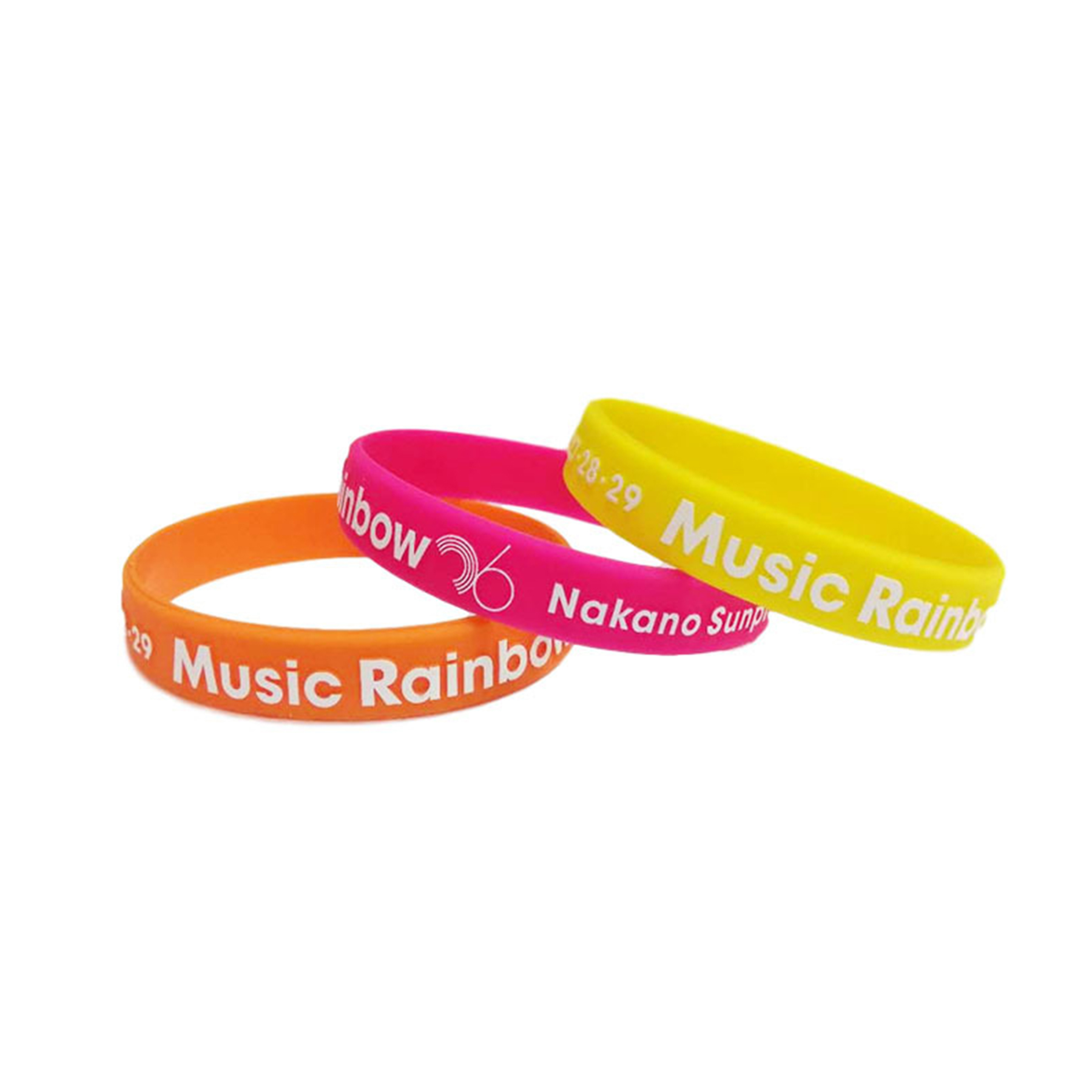 Embossed Silicone Wristband With Color Imprint 2
