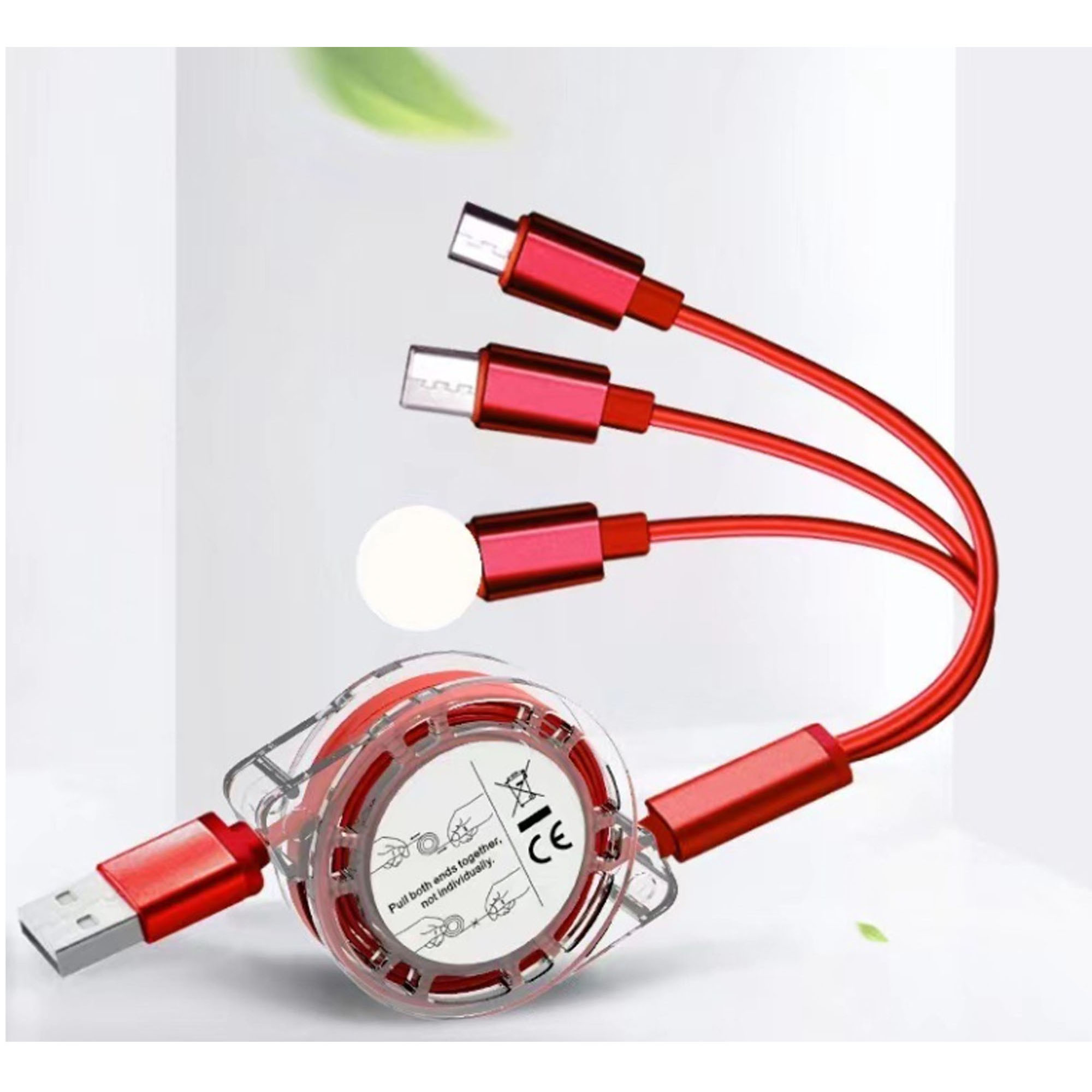 Reinforced 3-in-1 USB Charging Cable for Multiple Devices 3