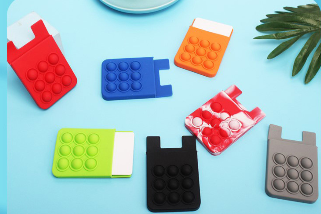 Silicone Push Bubble Phone Wallet 3