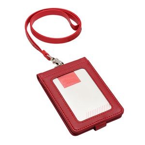 PU Lanyard 5 Pockets Folded PU Leather Card Holder 23