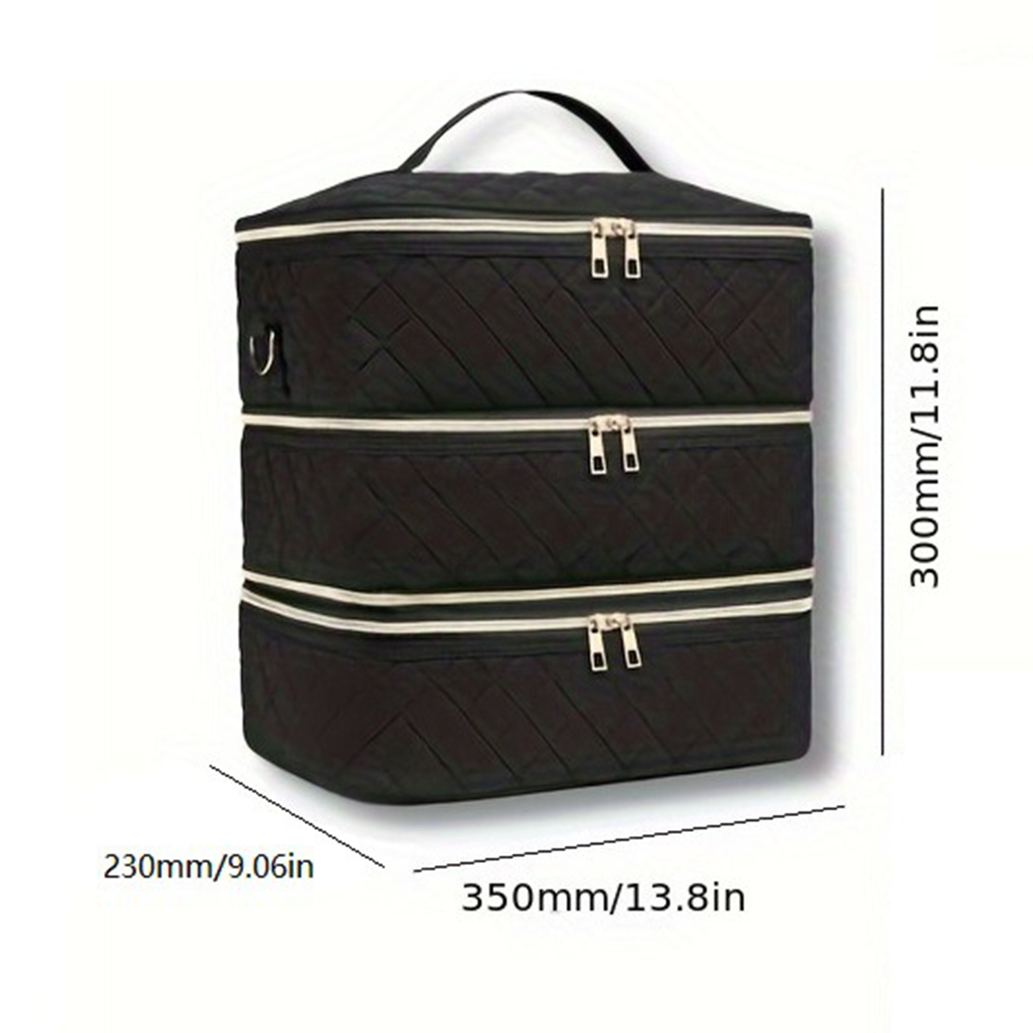 3-Layer Large Capacity Nail Polish Organizer Makeup Bag 4