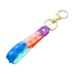 Interactive Silicone Key Ring Keychain With Push Pop 4